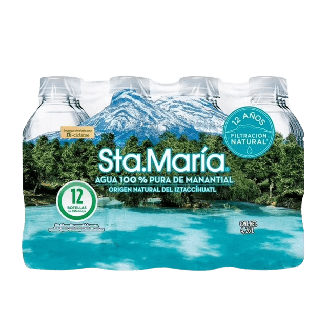 Santa María Agua Natural 12PACK 355ML